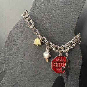 Elco Sterling Silver Charm Bracelet 6.75"